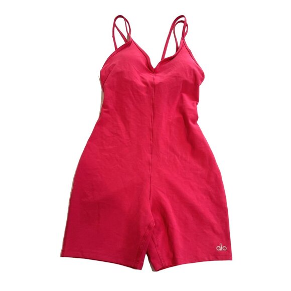 ALO Yoga Alosoft Suns Out Onesie in Pink Summer Crush
